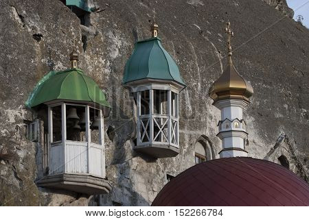 old church bell tower in the rock