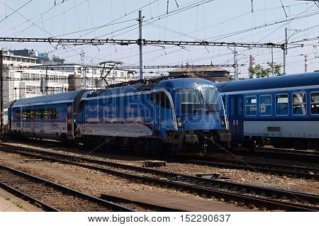 Electric locomotive station Brunn in Czech republic
