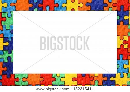 Puzzle Frame With Space To Write Your Text