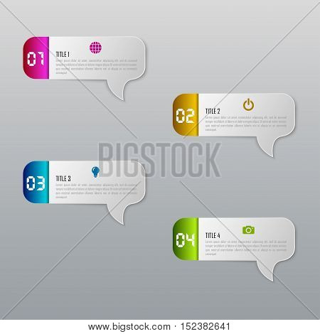 Infographic business concept with 4 options, parts, steps. Infographic design template and marketing icons