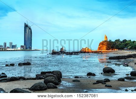 Gulangyu Island Xiamen Fujian China Beach Night