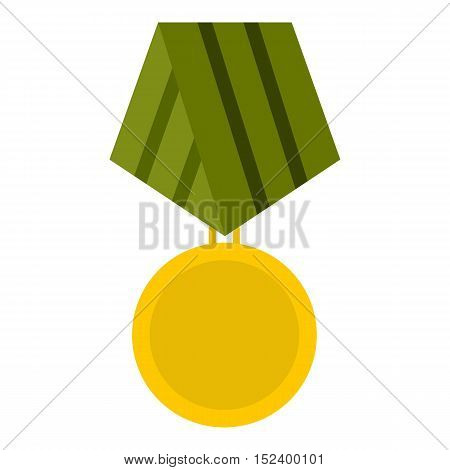 Military medal icon. Flat illustration of medal vector icon for web design