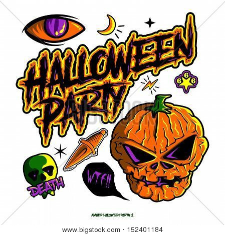 Halloween Party Pumpkins.
Hand Drawing to Digital Finished
available in EPS.