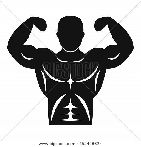 Athletic man torso icon. Simple illustration of athletic man torso vector icon for web