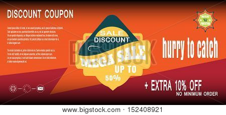 Discount coupon for sale promotion with badges