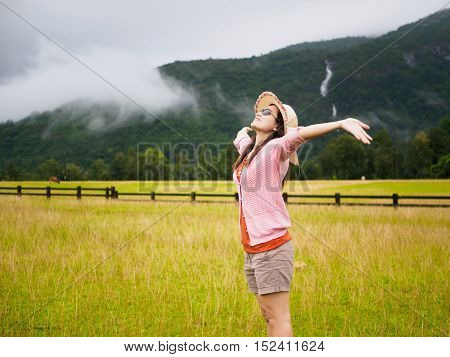 Women at Phu Khao Ya (Grass hill) in Ranong, Thailand