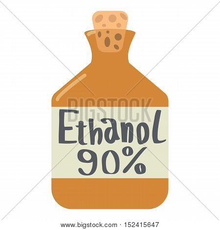 Ethanol in bottle icon. Flat illustration of ethanol in bottle vector icon for web