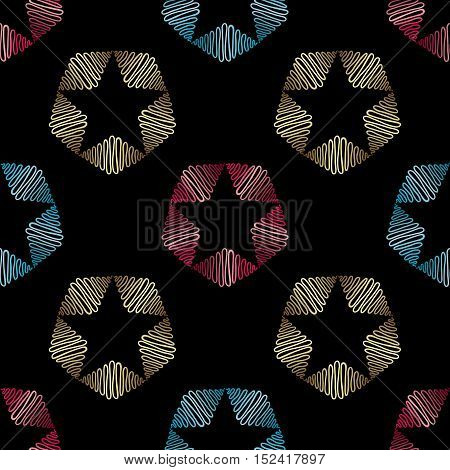 Stars abstract background. Modern stylish seamless texture.