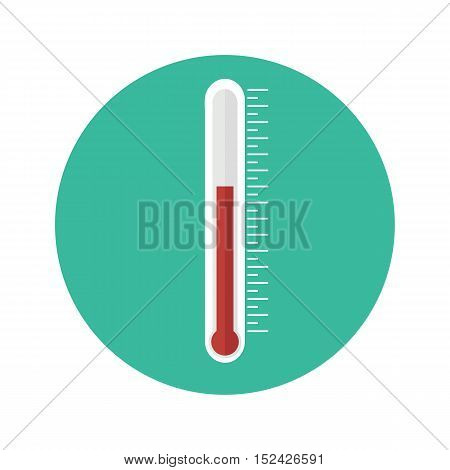 Thermometer icon. Thermometer in a flat style