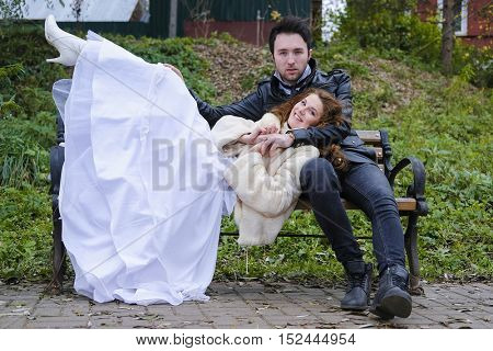 New married couple portrait