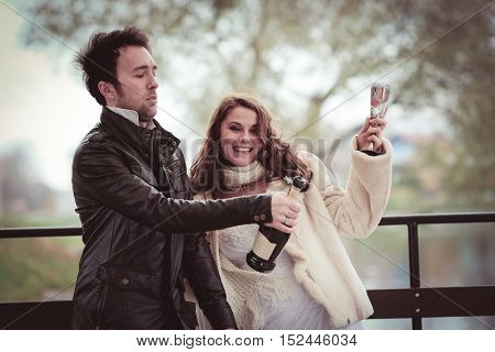 New married couple portrait