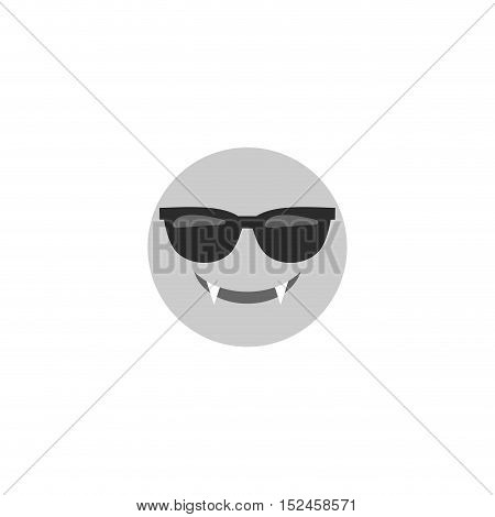 Abstract flat design halloween emoji icon symbol