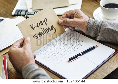 Keep It Simple Smiling Concept