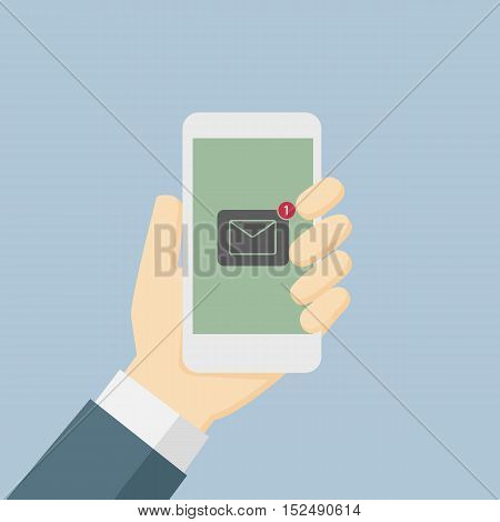 Businessman Get A New Message Notification illustration