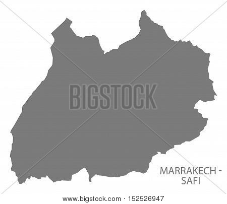 Marrakech - Safi Morocco Map grey illustration high res