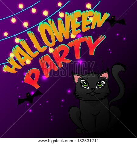 Halloween party for invitation cards and posters. vector illustration.