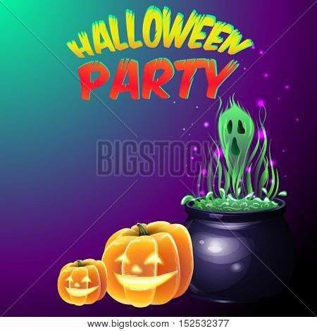 Halloween party for invitation cards and posters. vector illustration.
