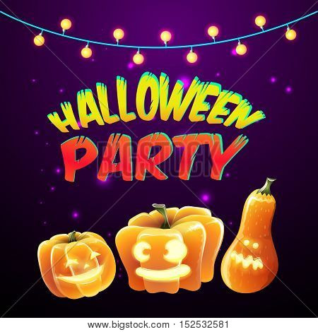 Halloween party for invitation cards and posters. vector illustration.