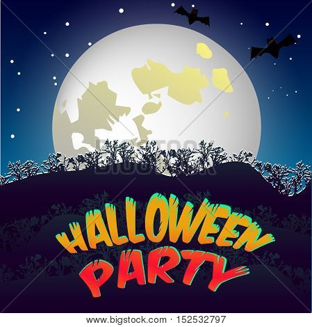 Halloween party for invitation cards and posters. vector illustration.