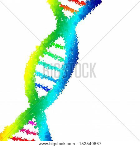 Dna genetic concept with a isolated spiral shape.