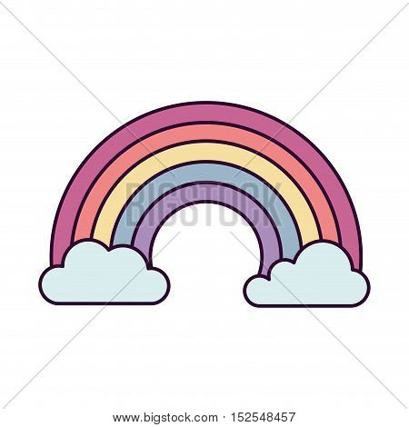 cute rainbown fantasy icon vector illustration design