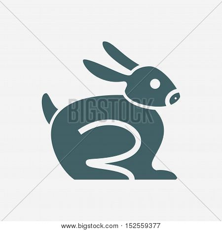 rabbit vector icon isolated on white background