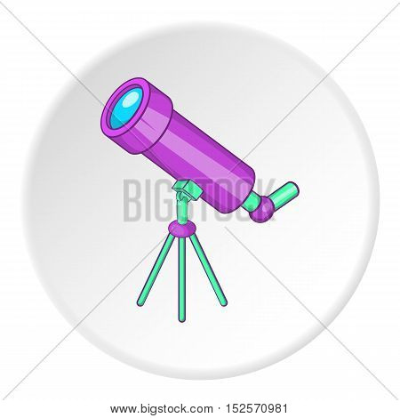 Telescope icon. Cartoon illustration of telescope vector icon for web