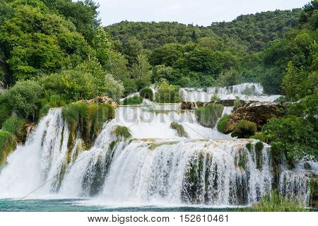 Waterfalls at Krka National Park in Croatia