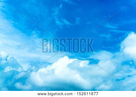 blue sky with cloud closeup Blue sky with clouds background blue sky background with tiny clouds Sky daylight. Natural sky composition. Element of design.