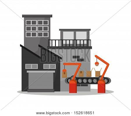 Plant building icon. Factory industry and industrial  theme. Colorful design. Vector illustration