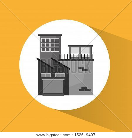 Plant building icon. Factory industry and industrial  theme. Colorful design. Vector illustration