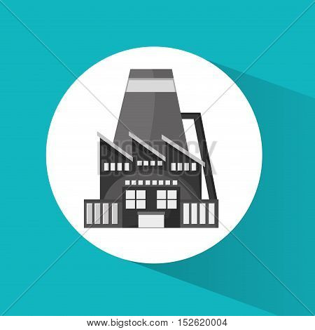 Plant building icon. Factory industry and industrial  theme. Colorful design. Vector illustration