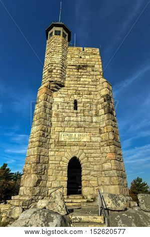 Skytop lookout sitting on the top of the Shawangunk mountain peak.