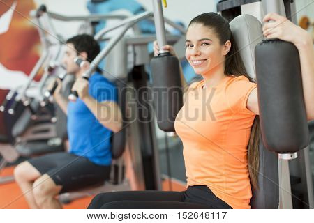 Young Couple In The Gym