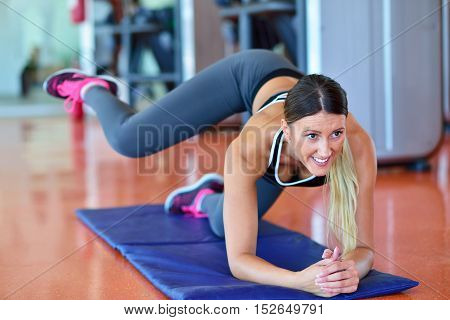 Sport Woman Streching. Fitness And Yoga Concept. Slim Woman.