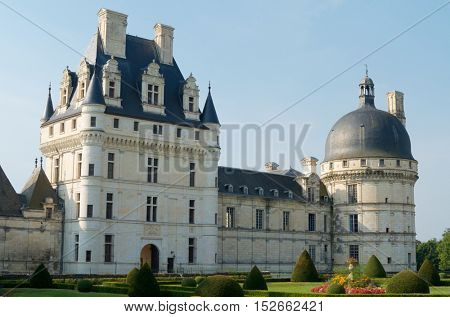 ValenÃ?ÃÂ§ay Castle, Loire Valley, France. Built between the 16th and 18th centuries, mixing classical style architecture and the Renaissance.