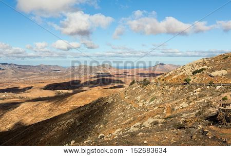 Morro Velosa Pointview - unique views over the wonderful landscape of the north-central region of the island. Fuerteventura Canary Island Spain