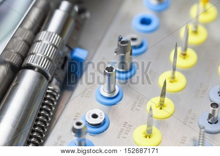 Tools box set drills for dental prosthetist
