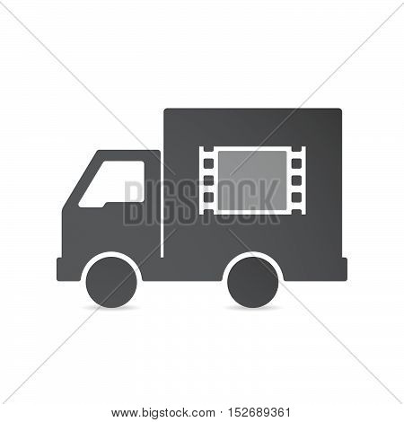 Isolated Delivery Truck With A Film Photogram