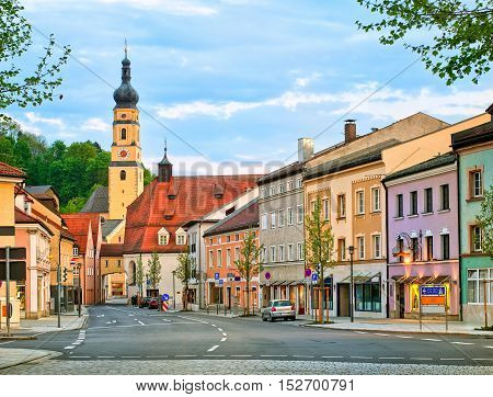 Colorful Gothic Houses In A German Town, Germany