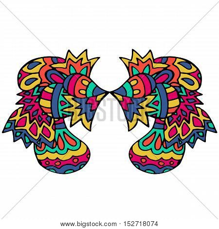 Ethnic patterns, geometric picture. Authentic Boho print. Vector illustration