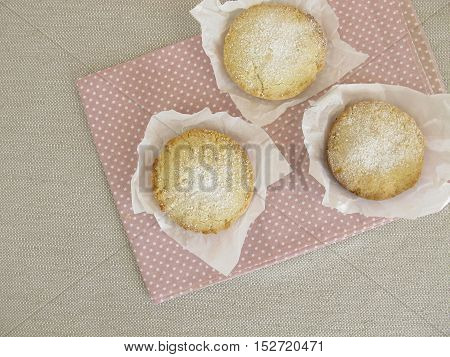 Polvorones, homemade spanish shortbread in paper wrapper
