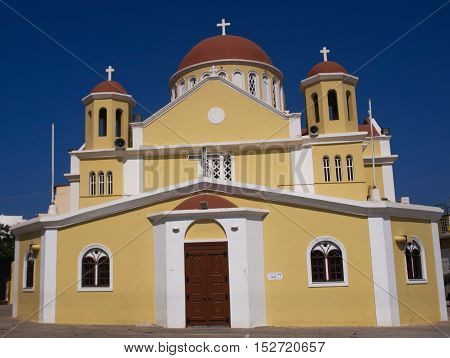 Greek catholic church on Lassithi plateau in Crete