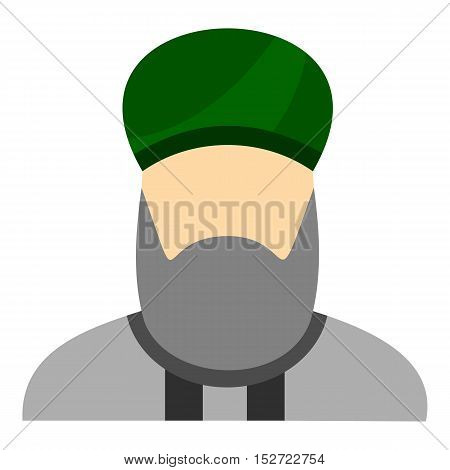 Islamic priest icon. Flat illustration of islamic priest vector icon for web design