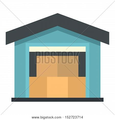Warehouse icon. Flat illustration of warehouse vector icon for web design