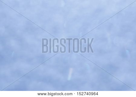 Abstract glittering blue snow bokeh background defocused