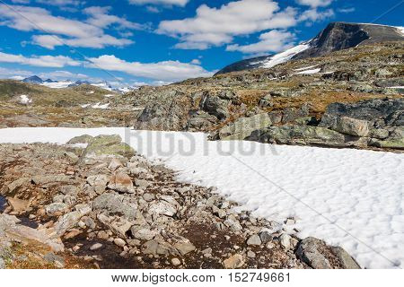 The Sognefjellsvegen Is The Highest Mountain Pass Road In Northern Europe.