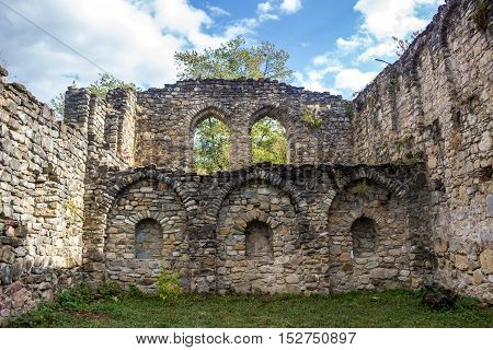 Ruins Of The Ikalto Academy Next To The Ikalto Monastery. The Academy Was Founded During King David