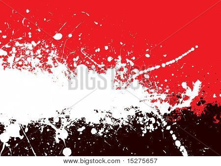 Sfondo astratto rosso e nero con simboli di errore inchiostro