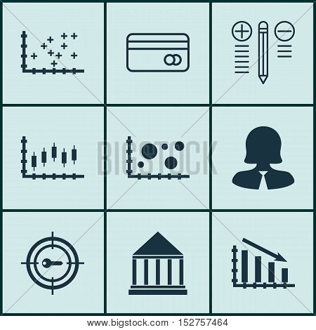 Set Of 9 Universal Editable Icons For Project Management, Education And Statistics Topics. Includes
